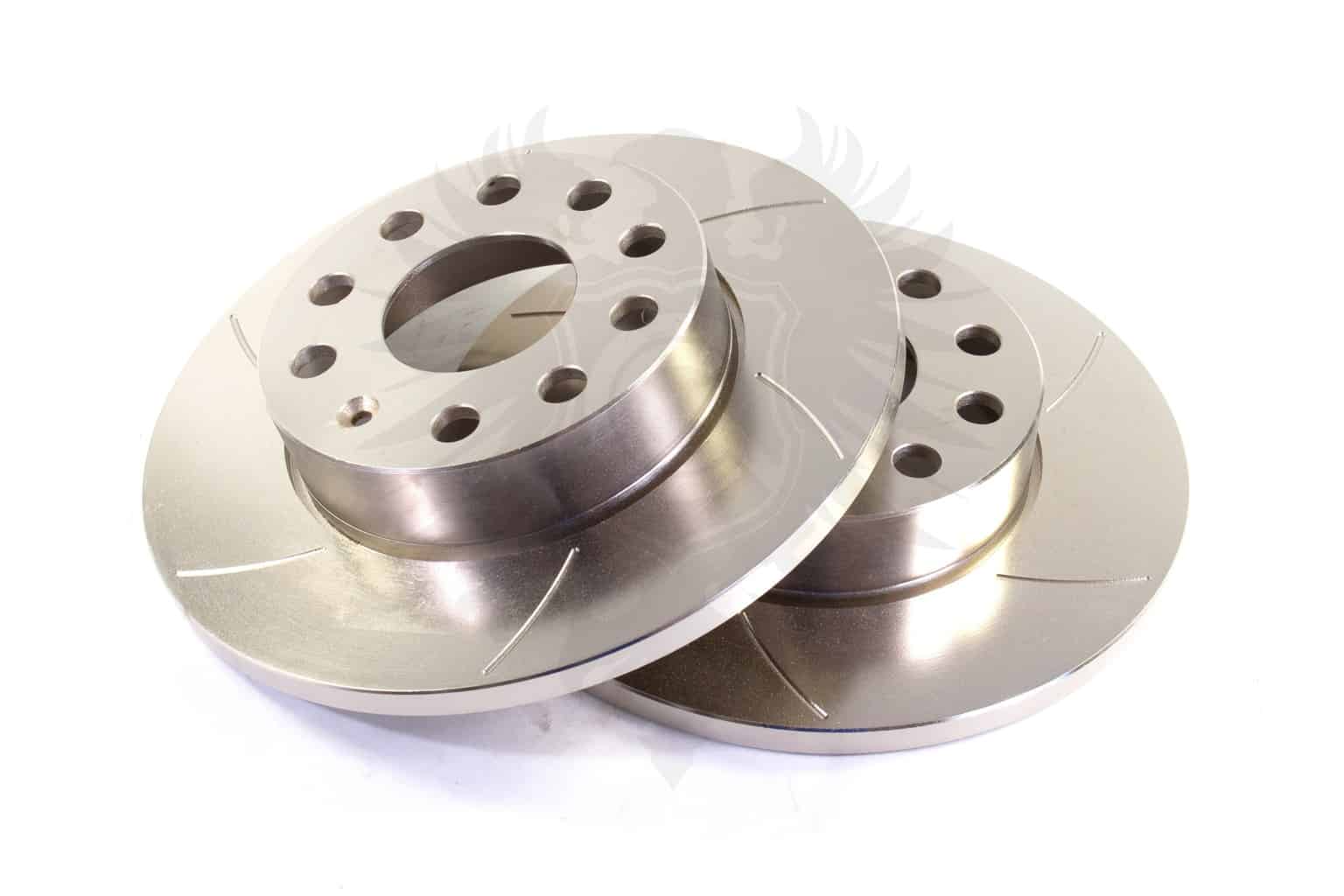 Brake Rotor Set, 256mm Rear Slotted Cascade German Parts