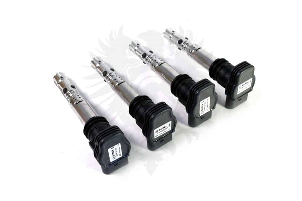 Ignition Coil Set of 4, 1.8T Bosch Cascade German Parts